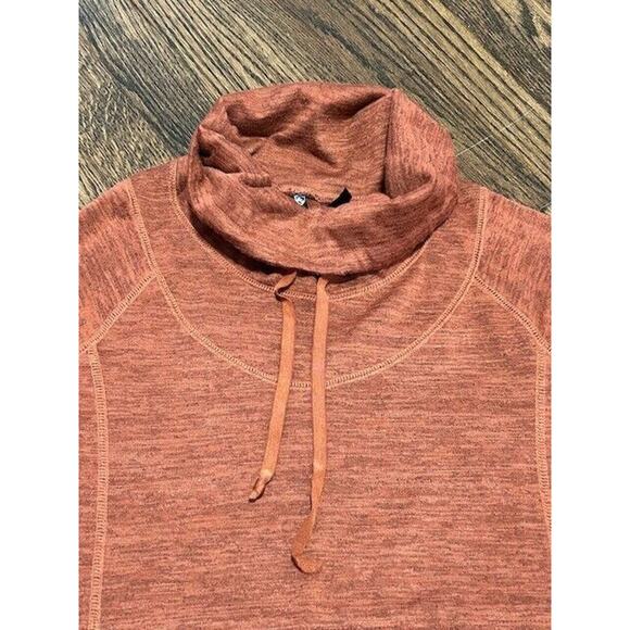 Kuhl Lea Pullover Sweatshirt Long Sleeves Cowl Neck Pockets Knit Orange Medium - Picture 5 of 11